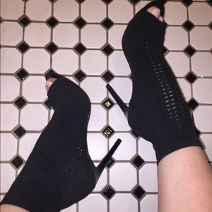 Steve Madden open toe perforated booties